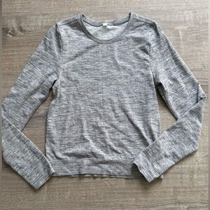 Women’s Gray Long Sleeve Top XS Lightweight